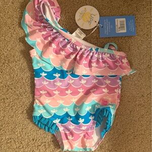 Ruffle Butts Pastel Swimsuit with Bow Pattern